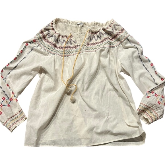 Vilshenko Embroidered BOHO Country Shirt Women's size 8 Medium - Picture 1 of 4